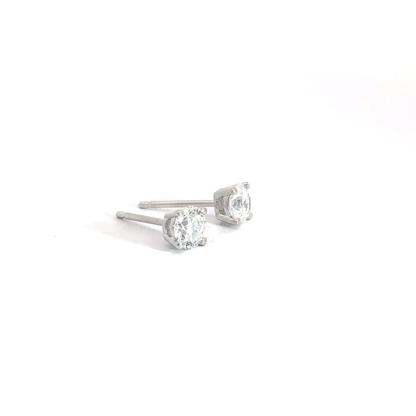 14k White Gold 1.03cttw Lab Diamond Studs