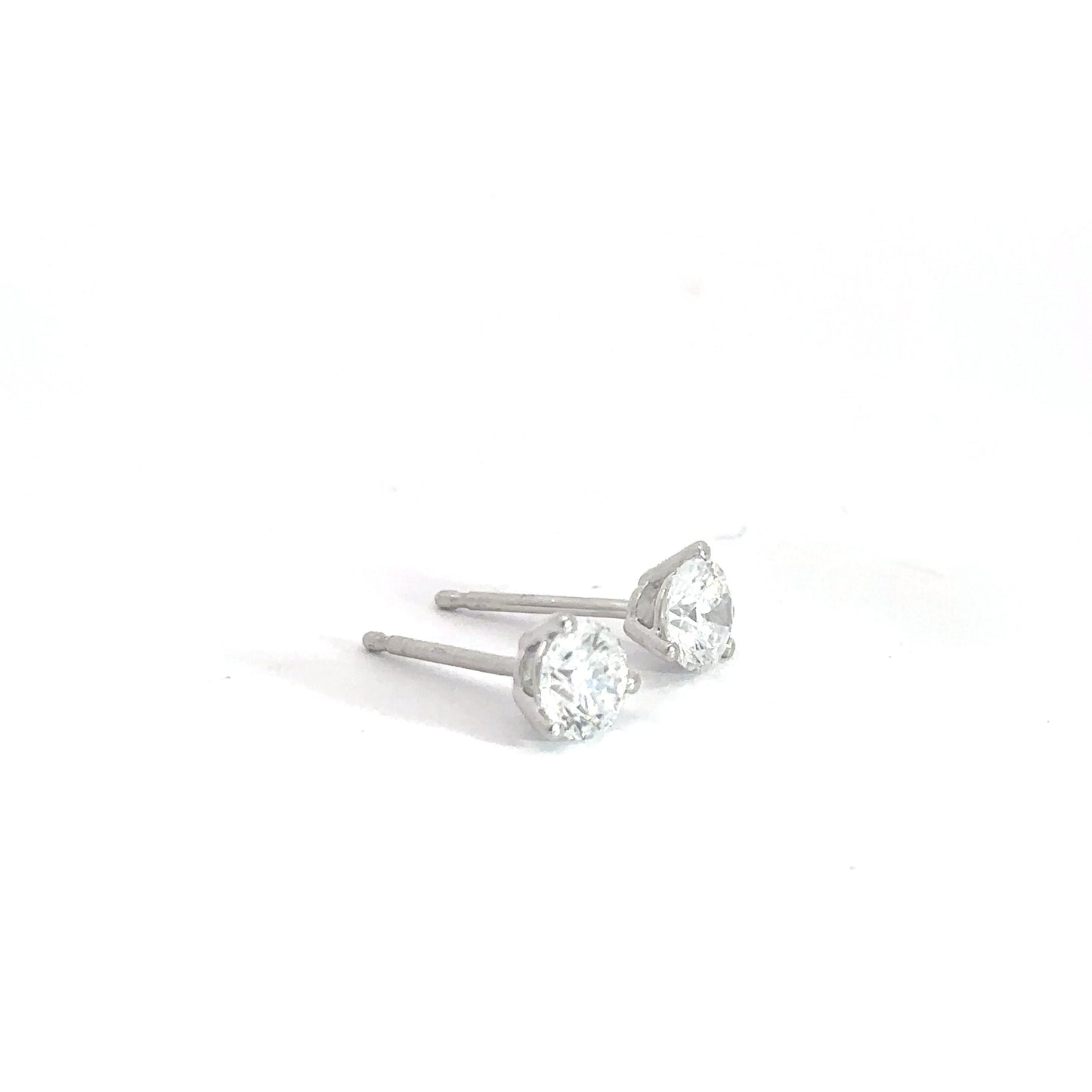 14k White Gold 1.03cttw Lab Diamond Studs