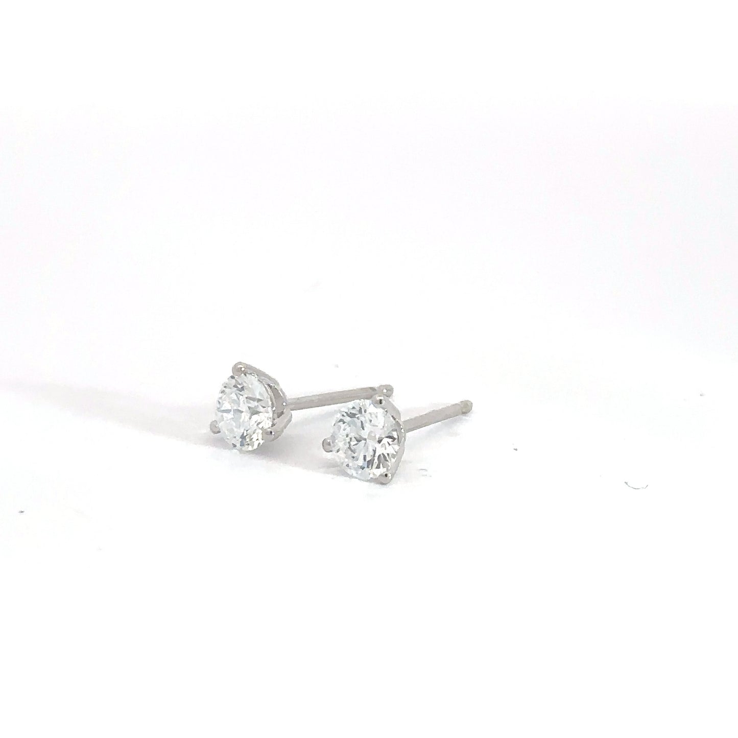 14k White Gold 1.03cttw Lab Diamond Studs
