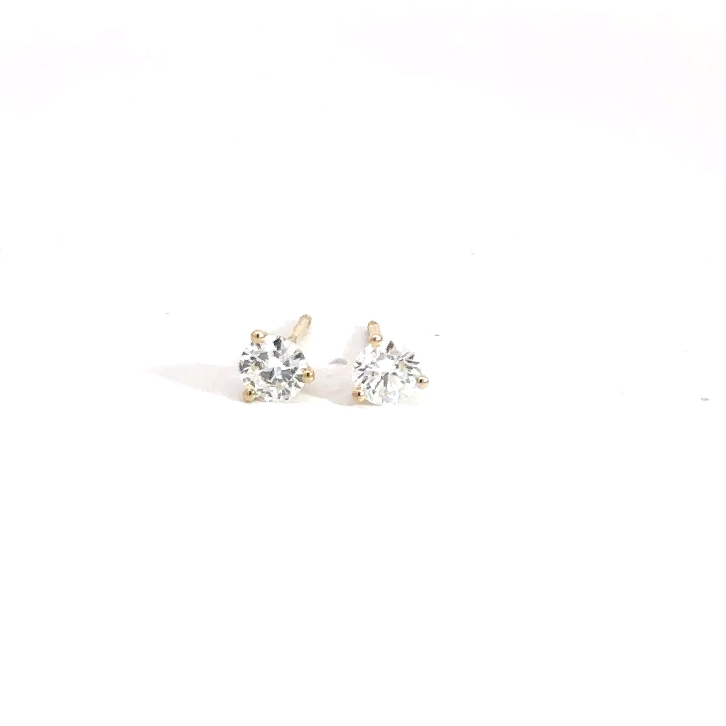 14k Yellow Gold .75ct Lab Diamond Studs