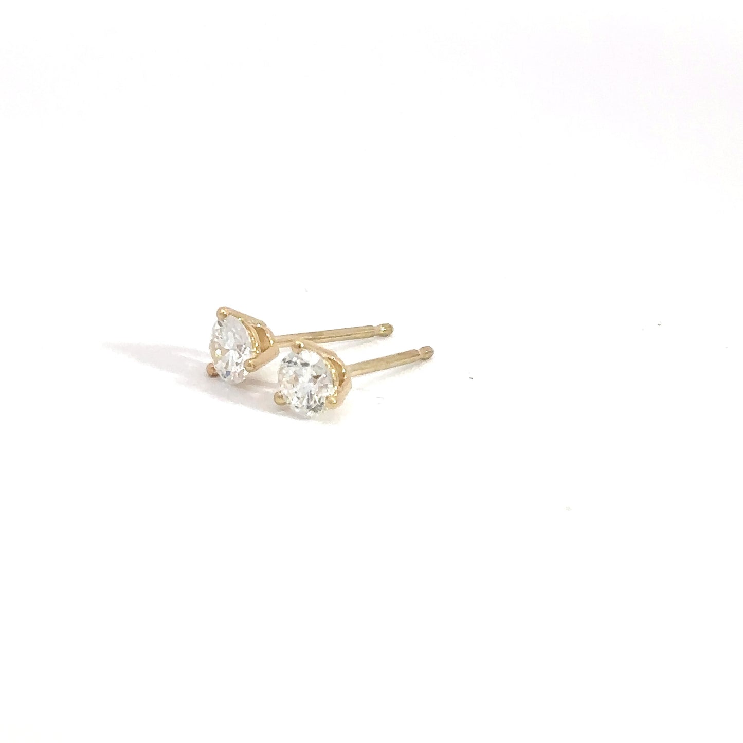 14k Yellow Gold .75ct Lab Diamond Studs