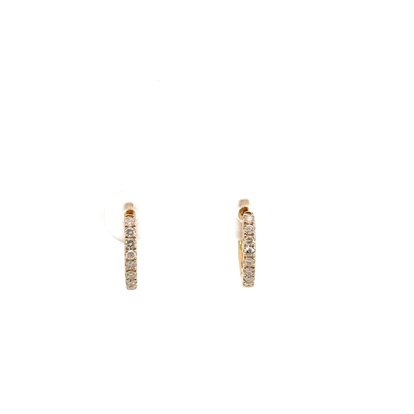 Lady's 14k Yellow Gold Diamond Hoops .20cttw
