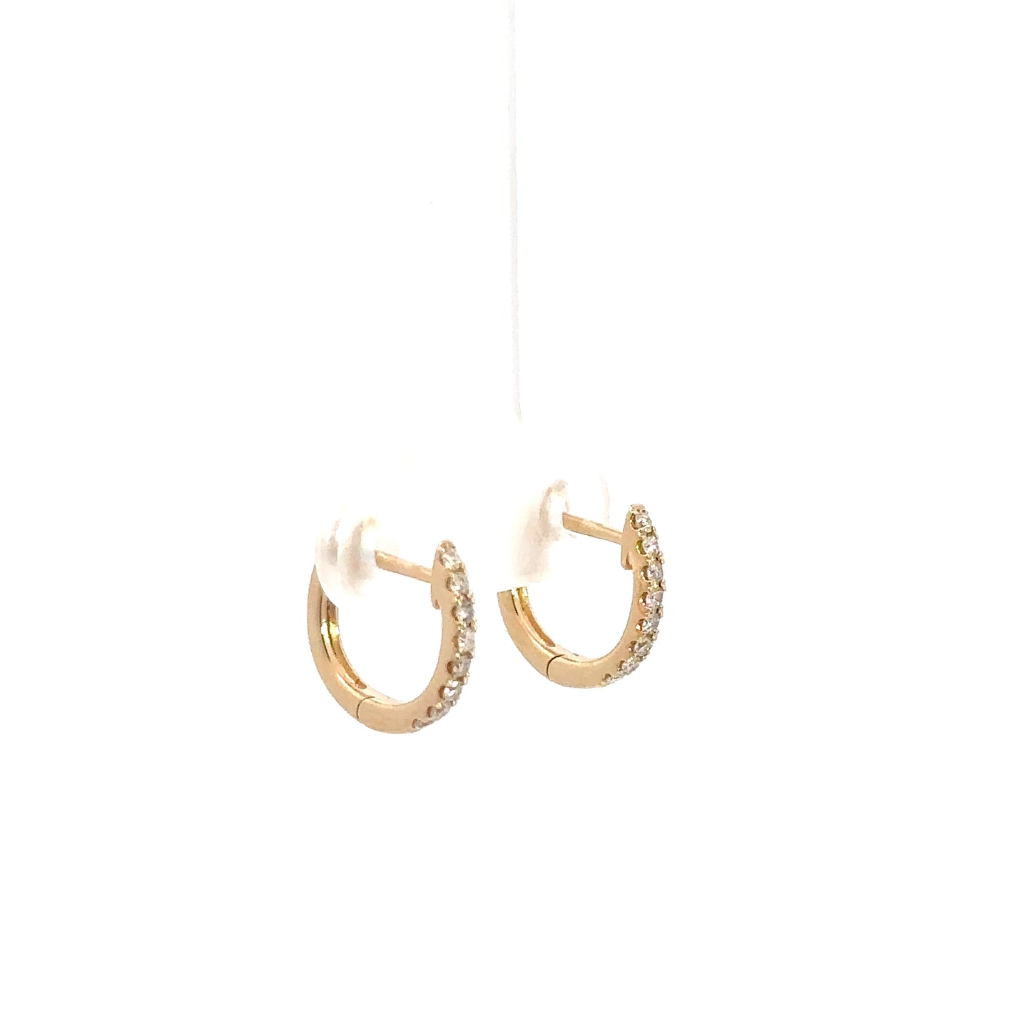 Lady's 14k Yellow Gold Diamond Hoops .20cttw