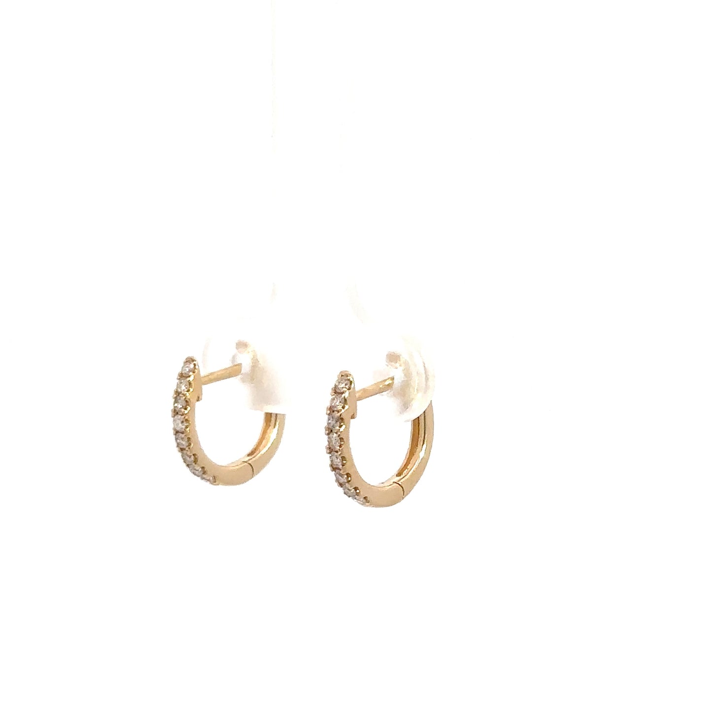 Lady's 14k Yellow Gold Diamond Hoops .20cttw