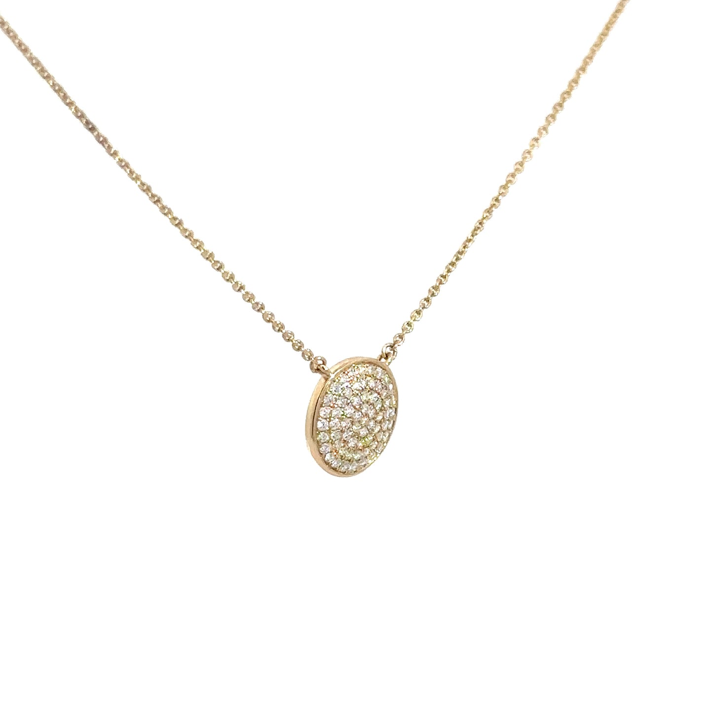 14k Yellow Gold Diamond Round Cluster Pendant 1/3cttw