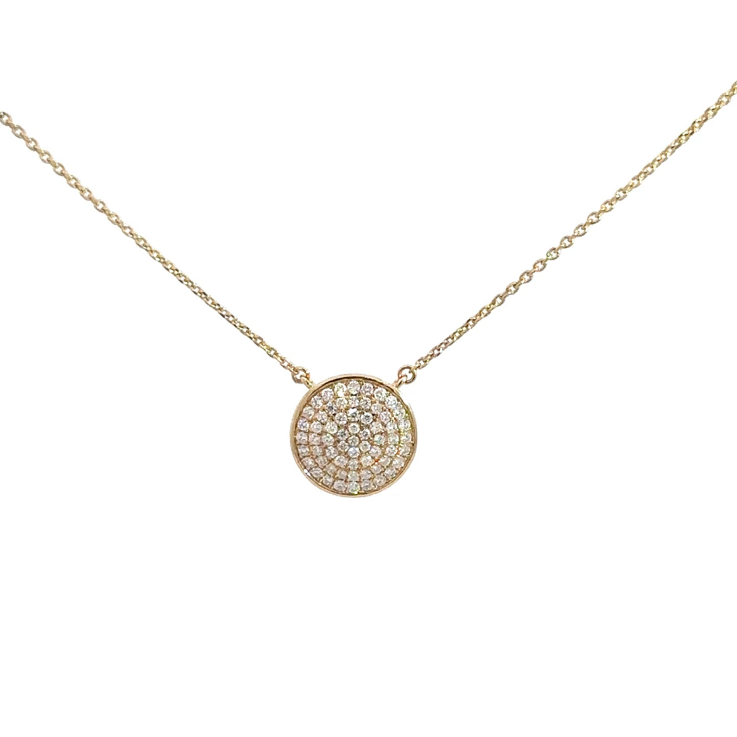 14k Yellow Gold Diamond Round Cluster Pendant 1/3cttw