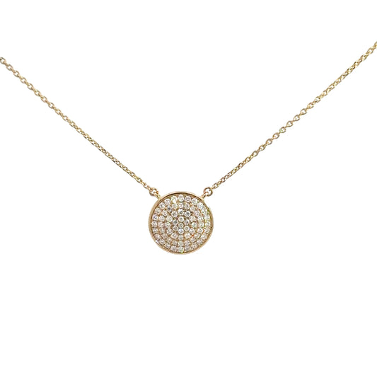 14k Yellow Gold Diamond Round Cluster Pendant 1/3cttw