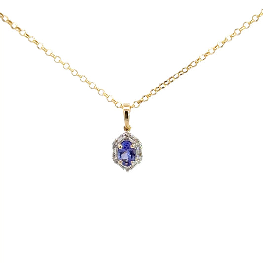 Tanzanite and Diamond Pendant