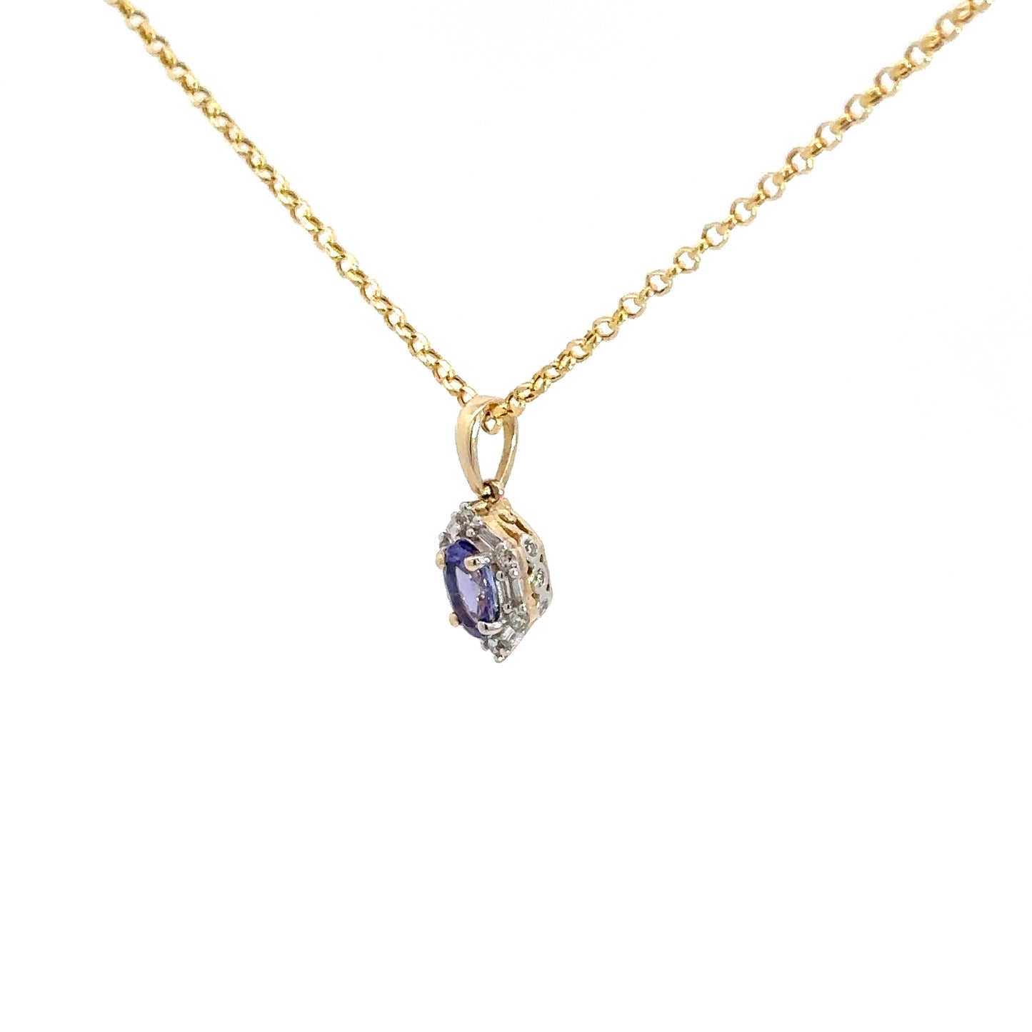 Tanzanite and Diamond Pendant