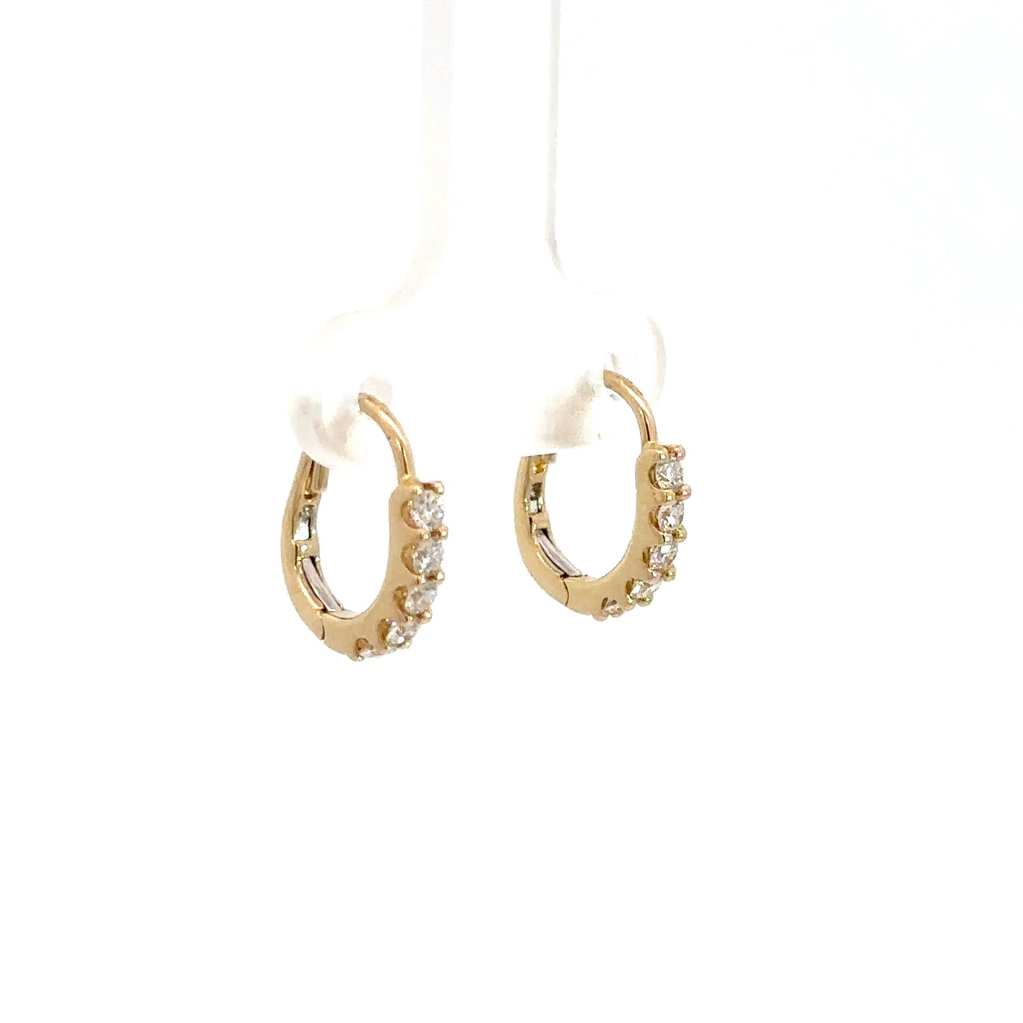 Lady's 14k Yellow Gold Diamond Hoops .33cttw