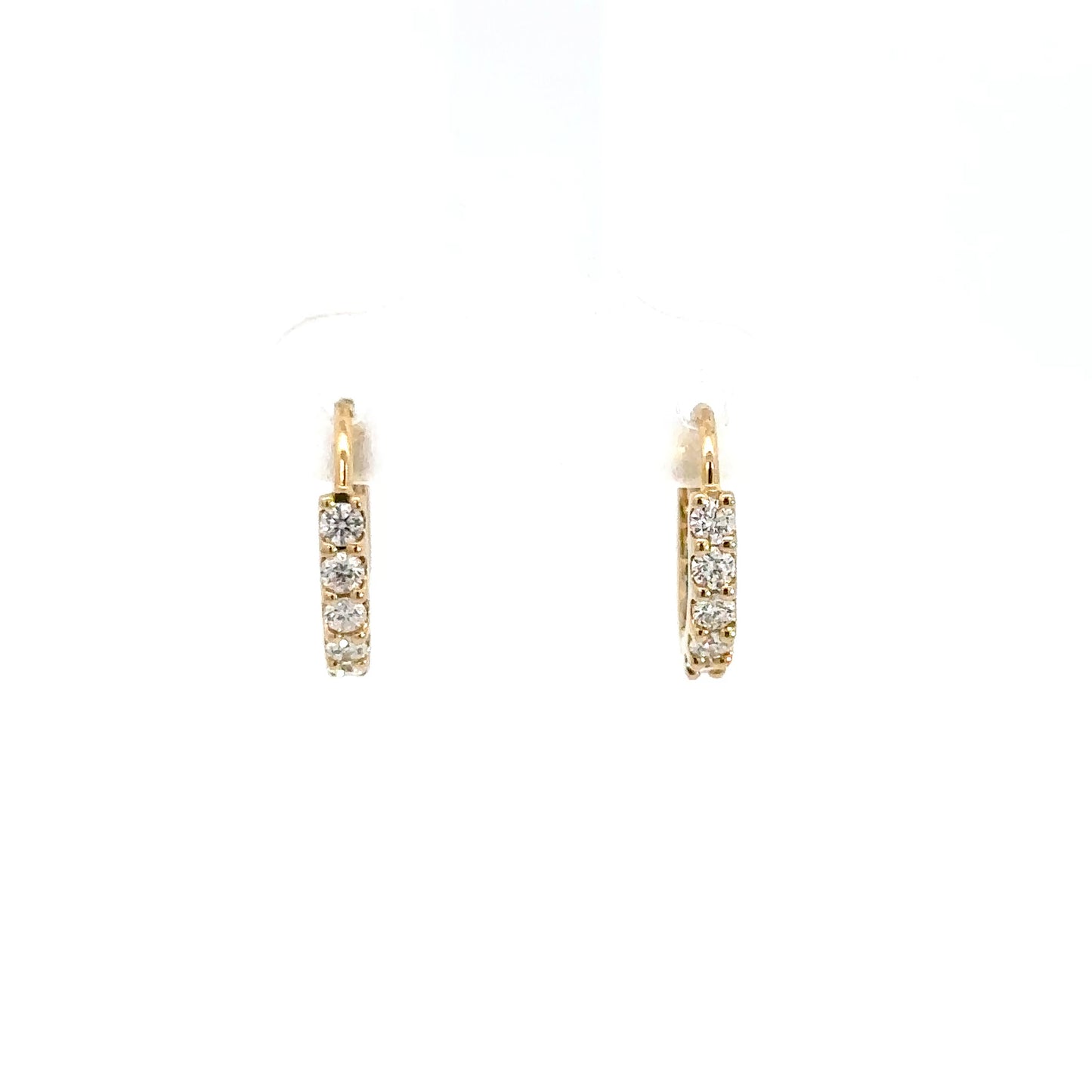 Lady's 14k Yellow Gold Diamond Hoops .33cttw