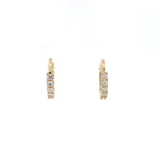 Lady's 14k Yellow Gold Diamond Hoops .33cttw