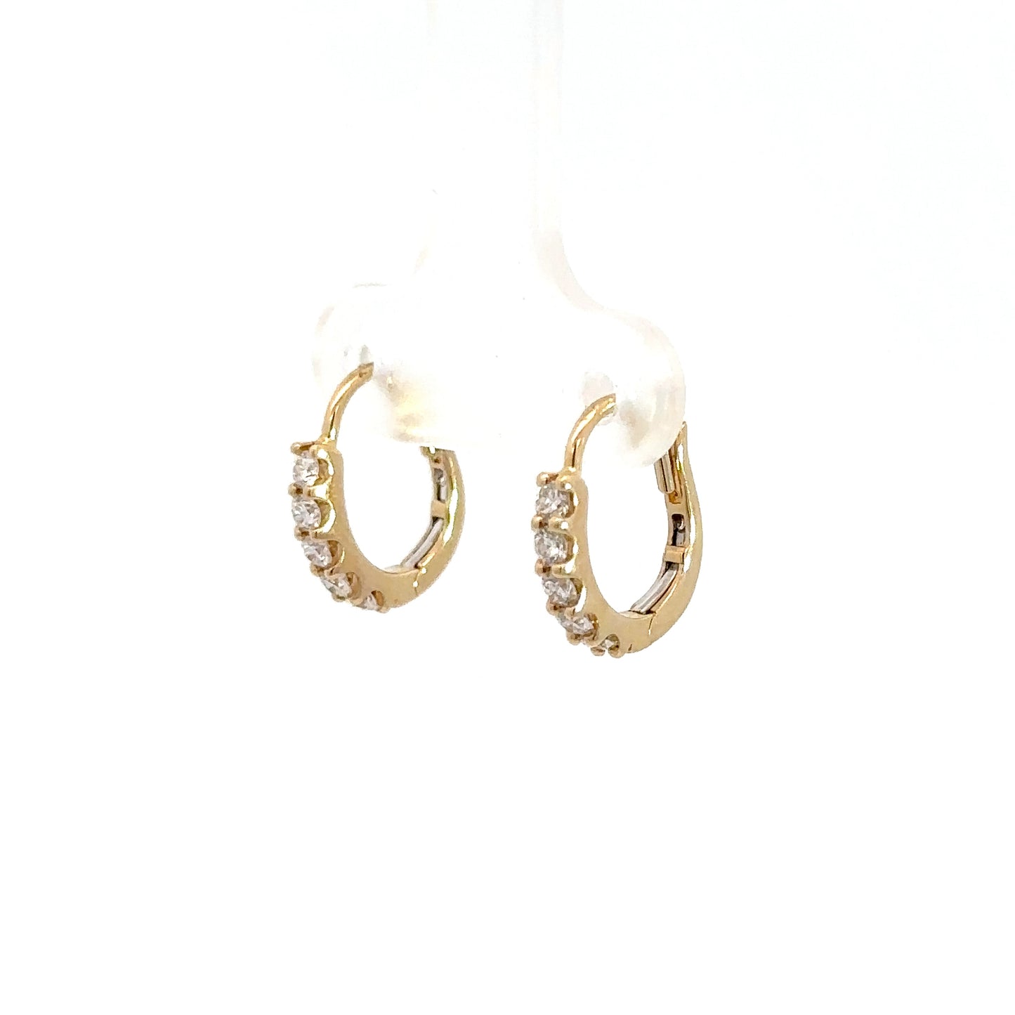 Lady's 14k Yellow Gold Diamond Hoops .33cttw