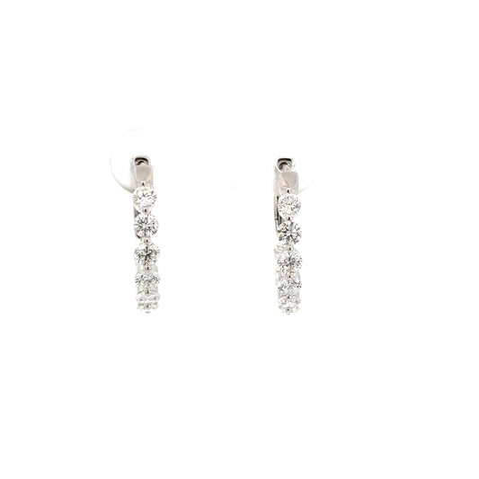 Lady's Diamond In/Out Diamond Hoop Earrings 1.56cttw