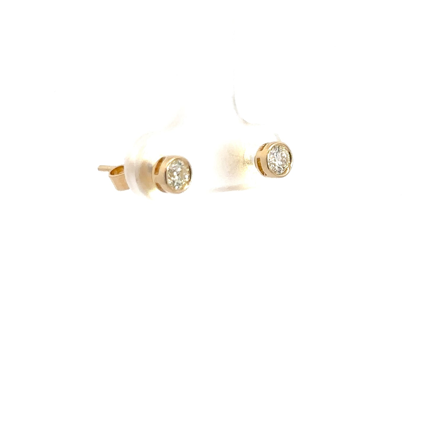 Lady's 14k Yellow Gold Diamond Studs .39cttw