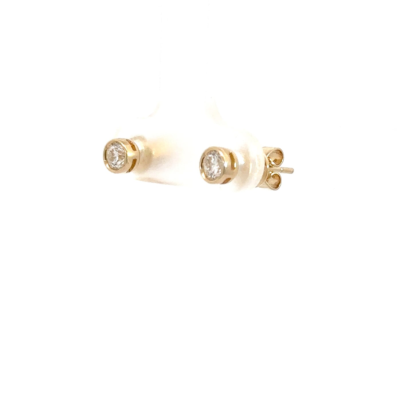 Lady's 14k Yellow Gold Diamond Studs .39cttw