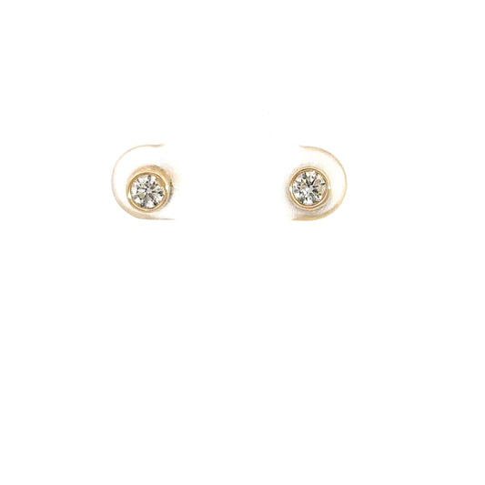 Lady's 14k Yellow Gold Diamond Studs .39cttw