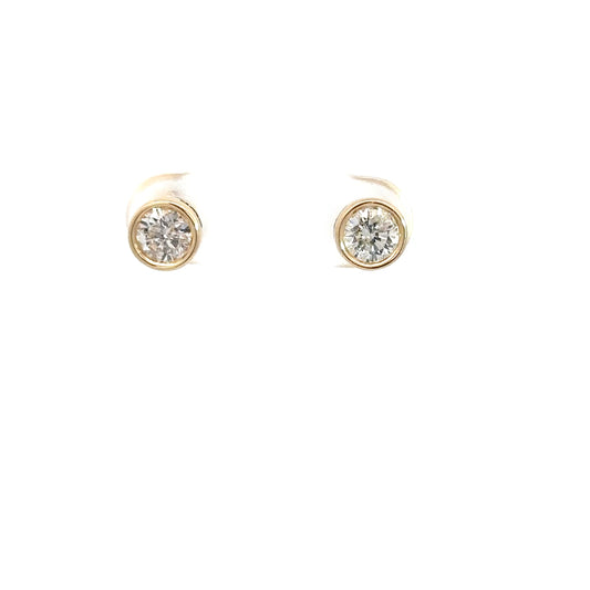 Lady's 14k Yellow Gold Diamond Studs .92cttw