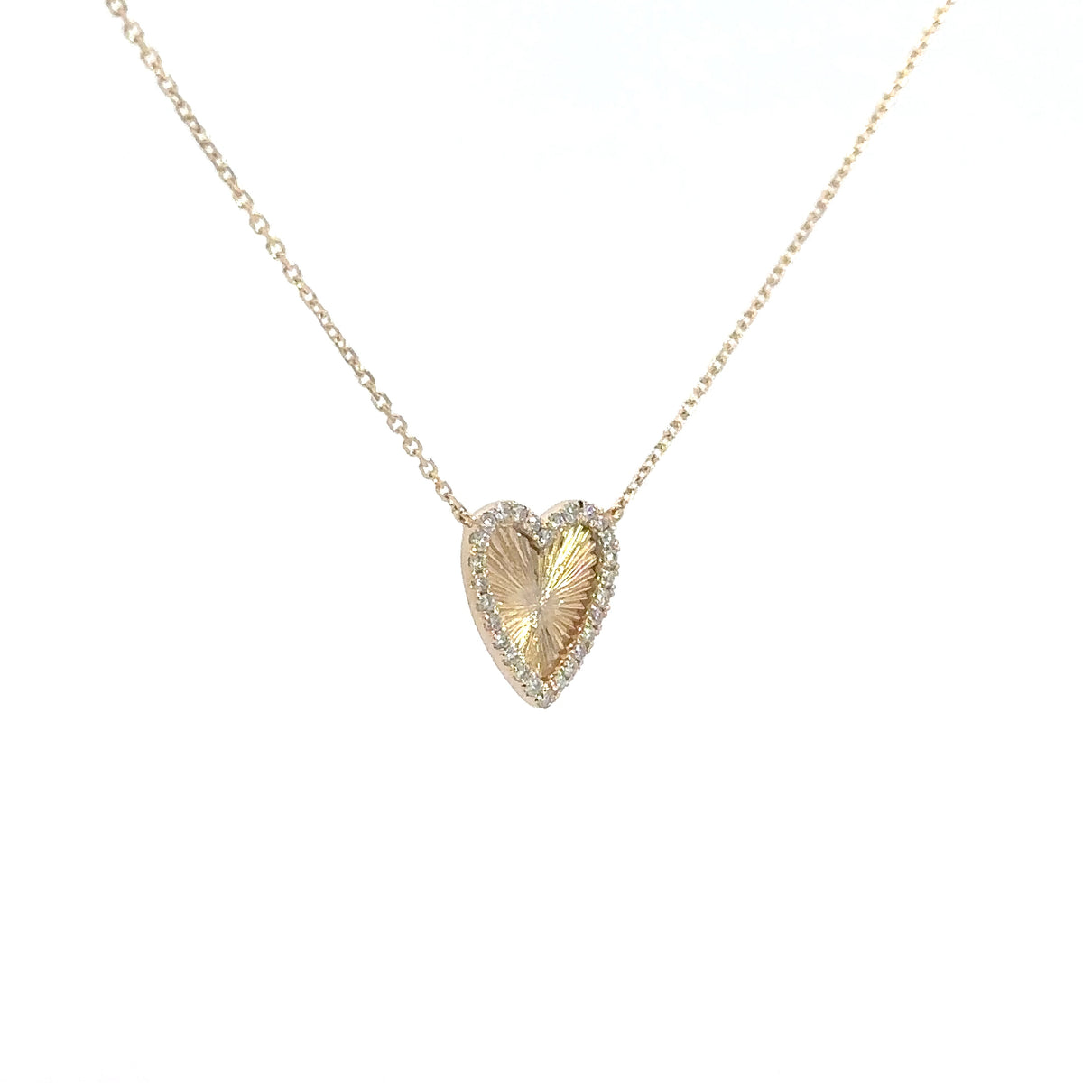 14k Yellow Gold Diamond Heart .15cttw