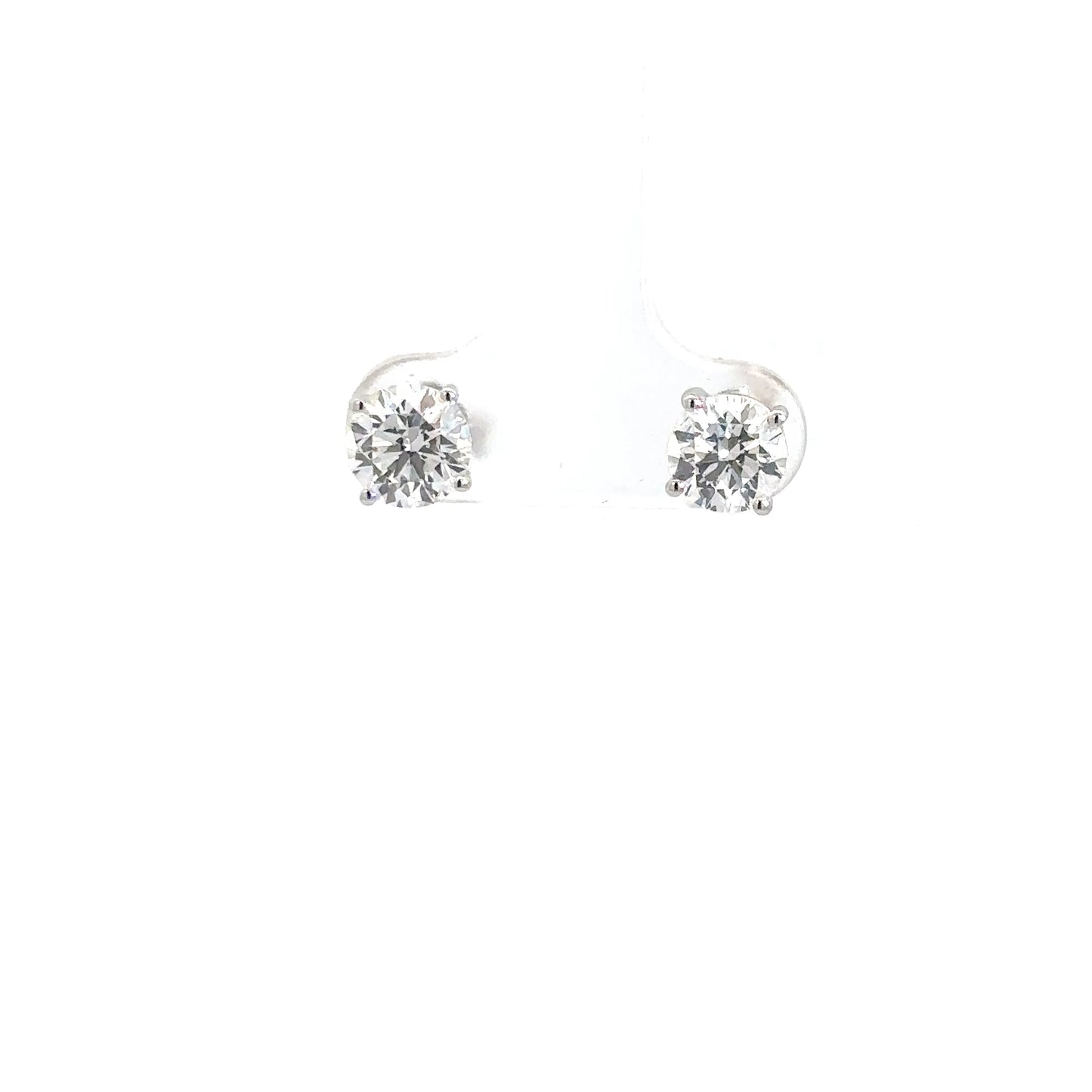 14k White Gold Lab Grown Diamond Studs 2.07cttw