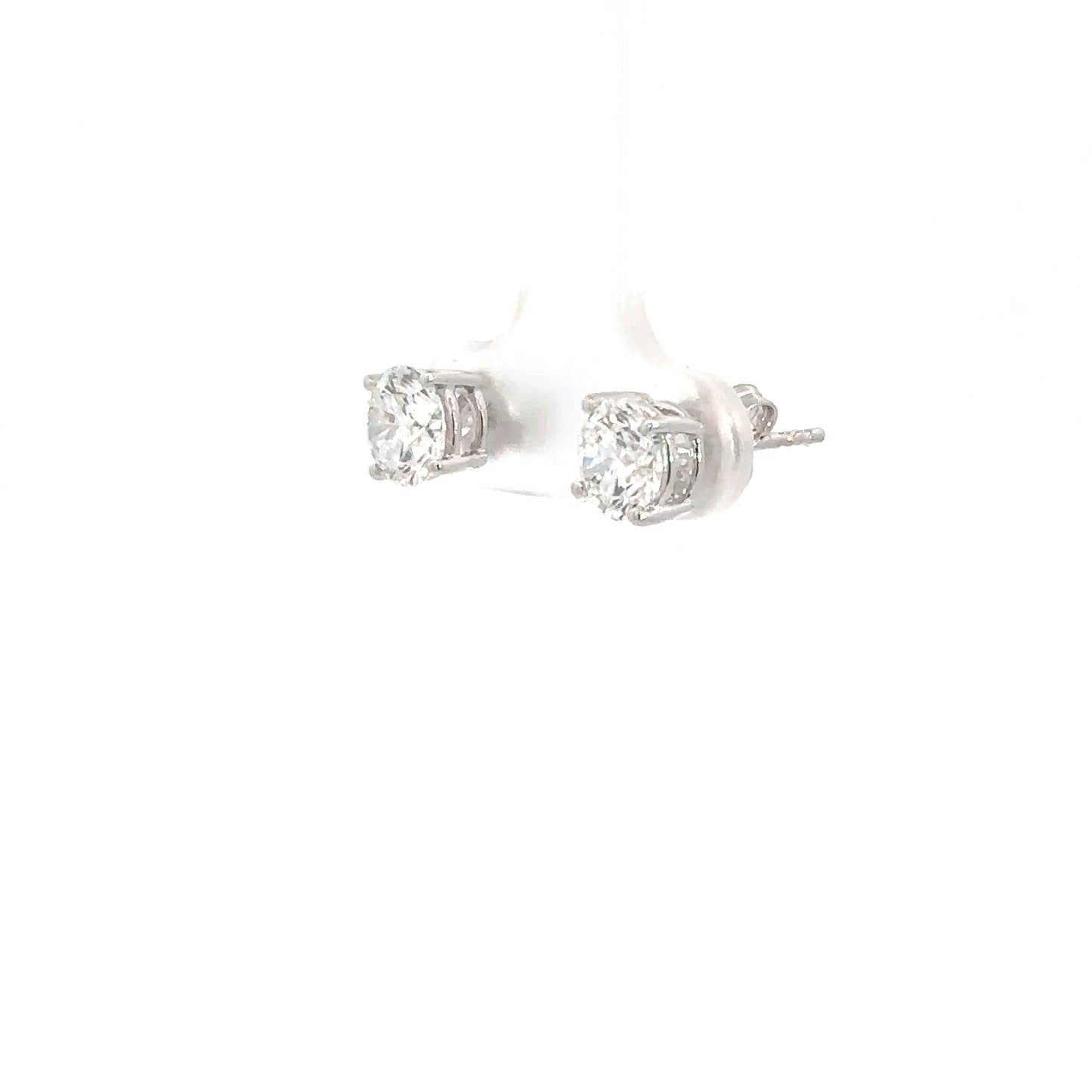 14k White Gold Lab Grown Diamond Studs 2.07cttw