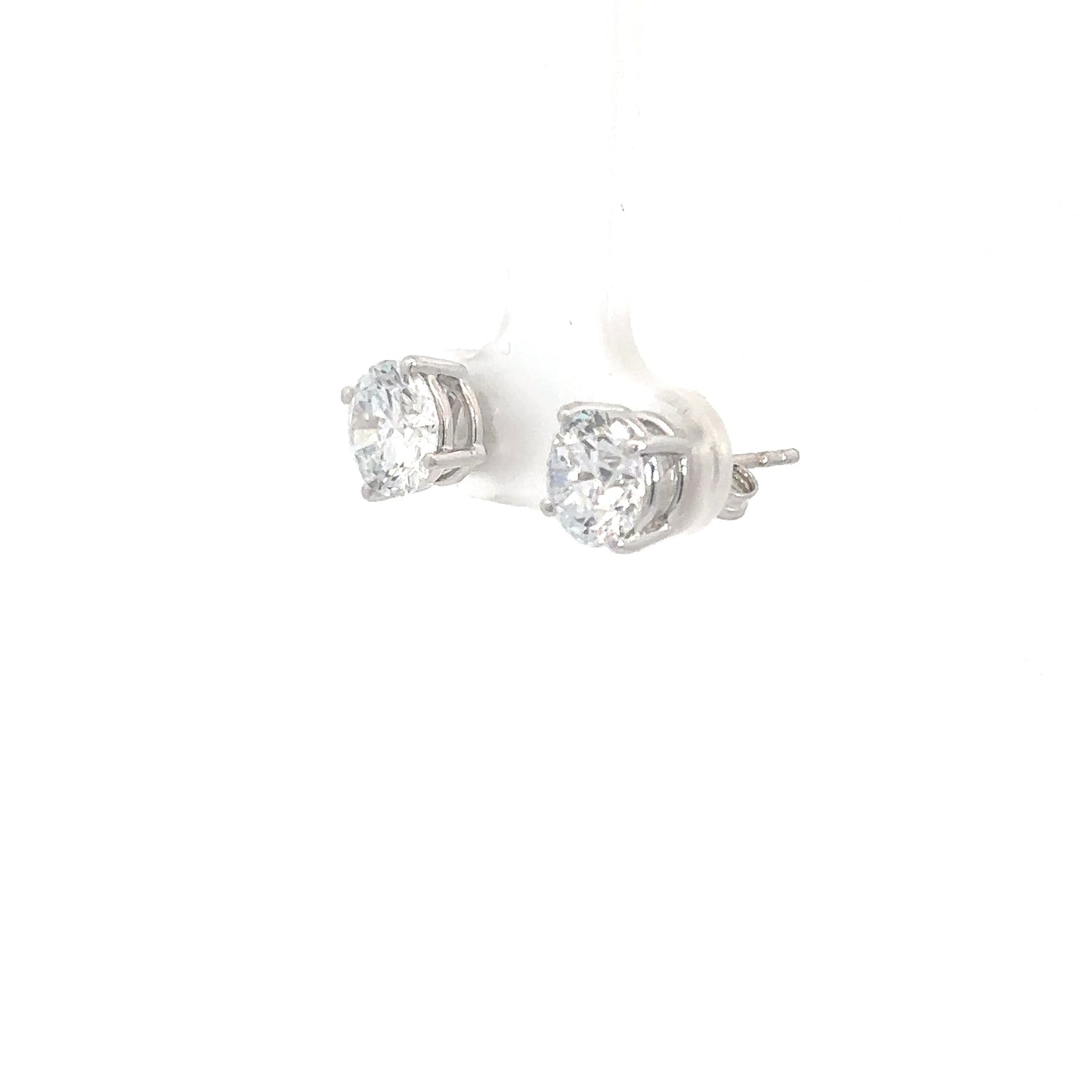 14k White Gold Lab Grown Diamond Earrings 3.09cttw