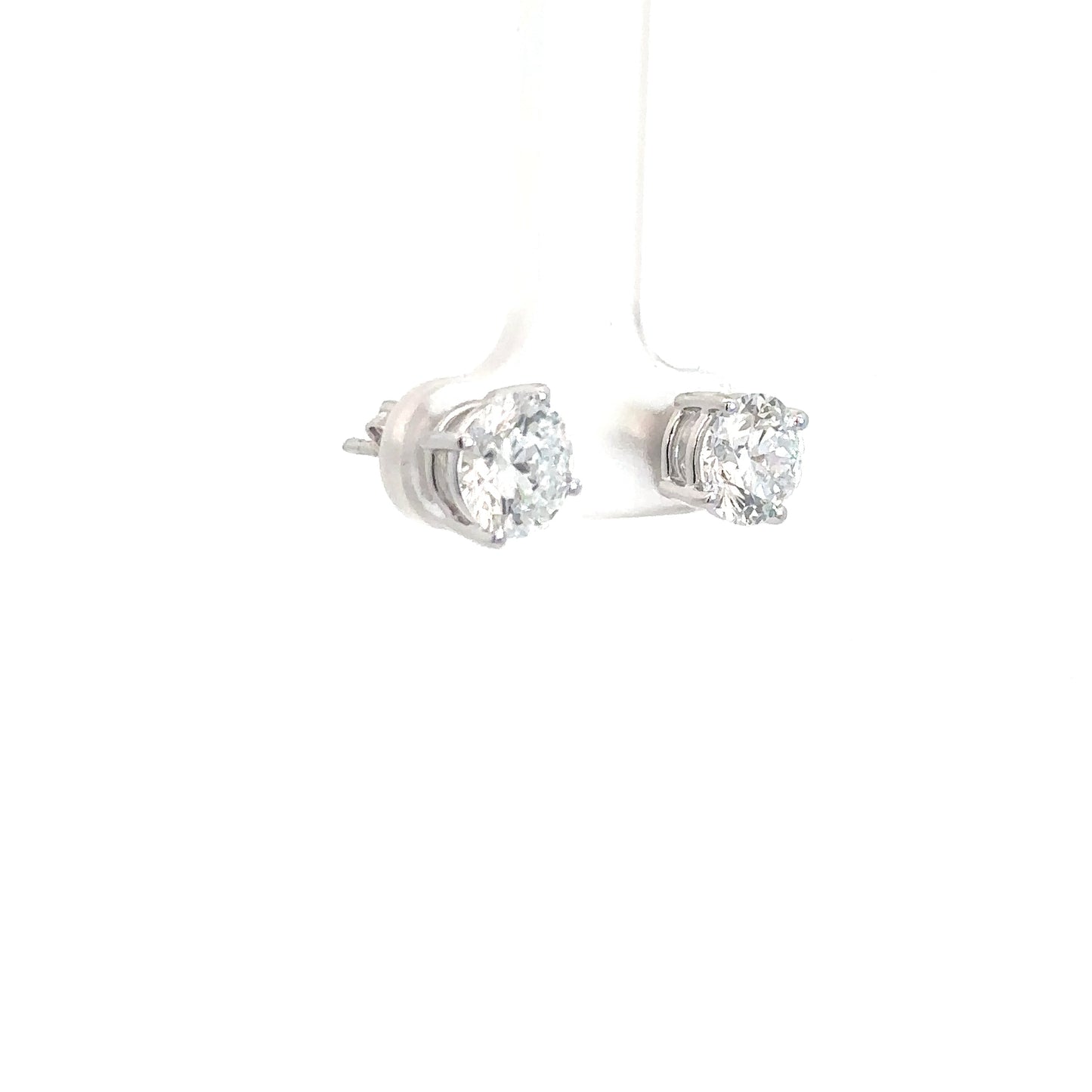 14k White Gold Lab Grown Diamond Earrings 3.09cttw
