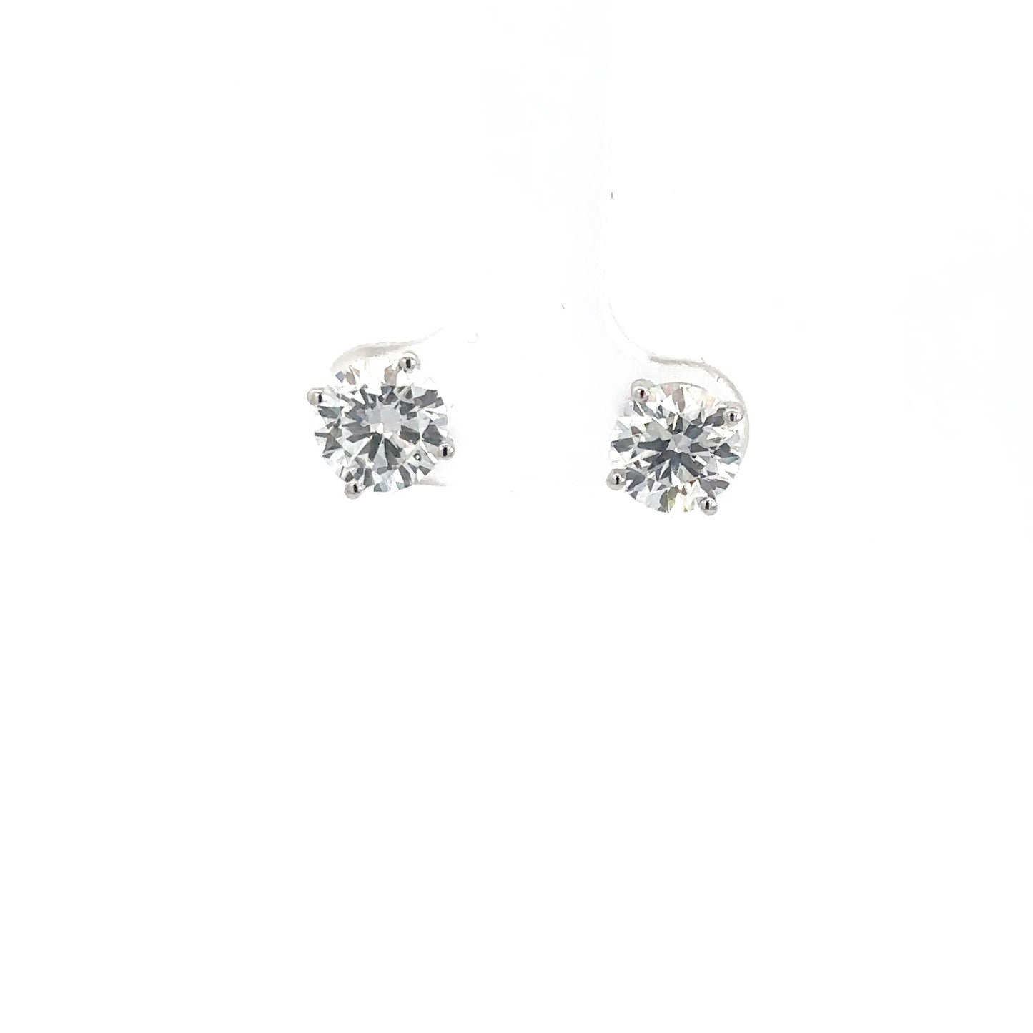 14k White Gold Lab Grown Diamond Earrings 3.09cttw