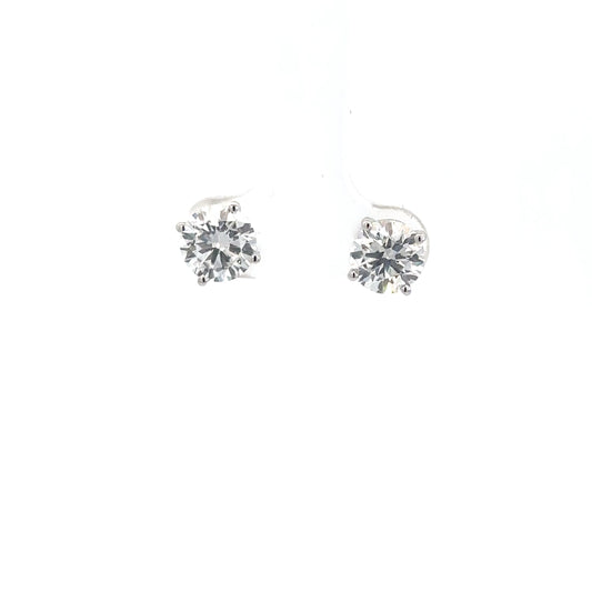 14k White Gold Lab Grown Diamond Earrings 3.09cttw