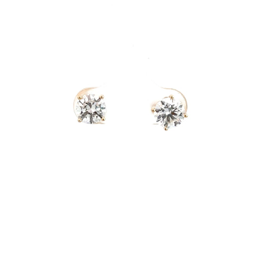 14k Yellow Gold Lab Grown Diamond Studs 2.07cttw