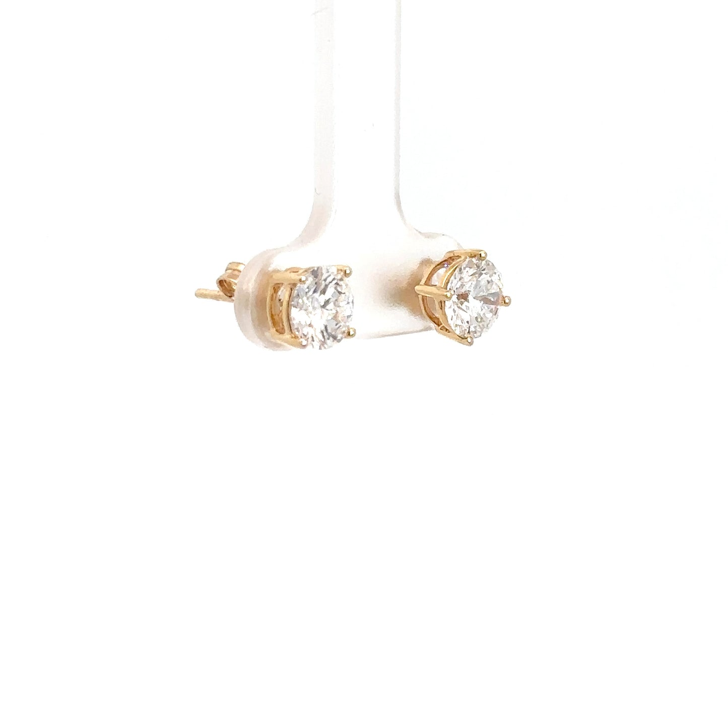 14k Yellow Gold Lab Grown Diamond Studs 2.07cttw