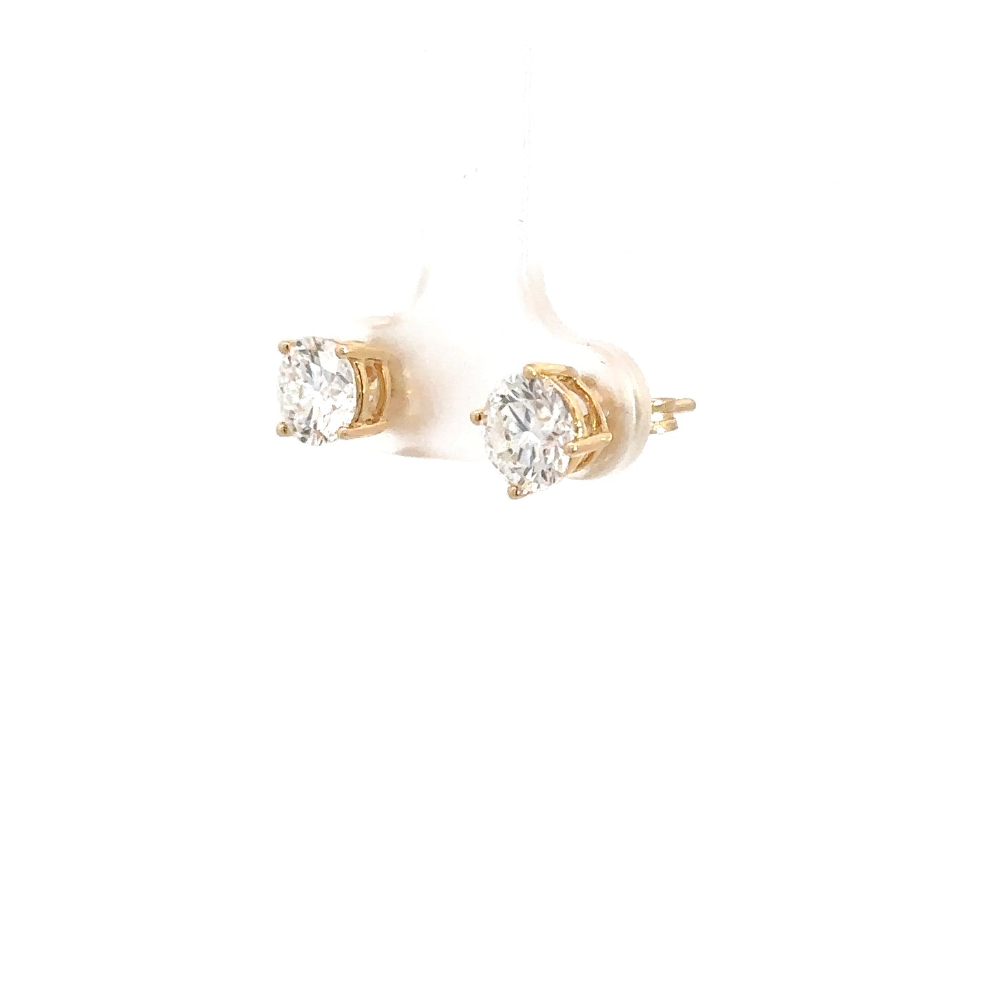 14k Yellow Gold Lab Grown Diamond Studs 2.07cttw