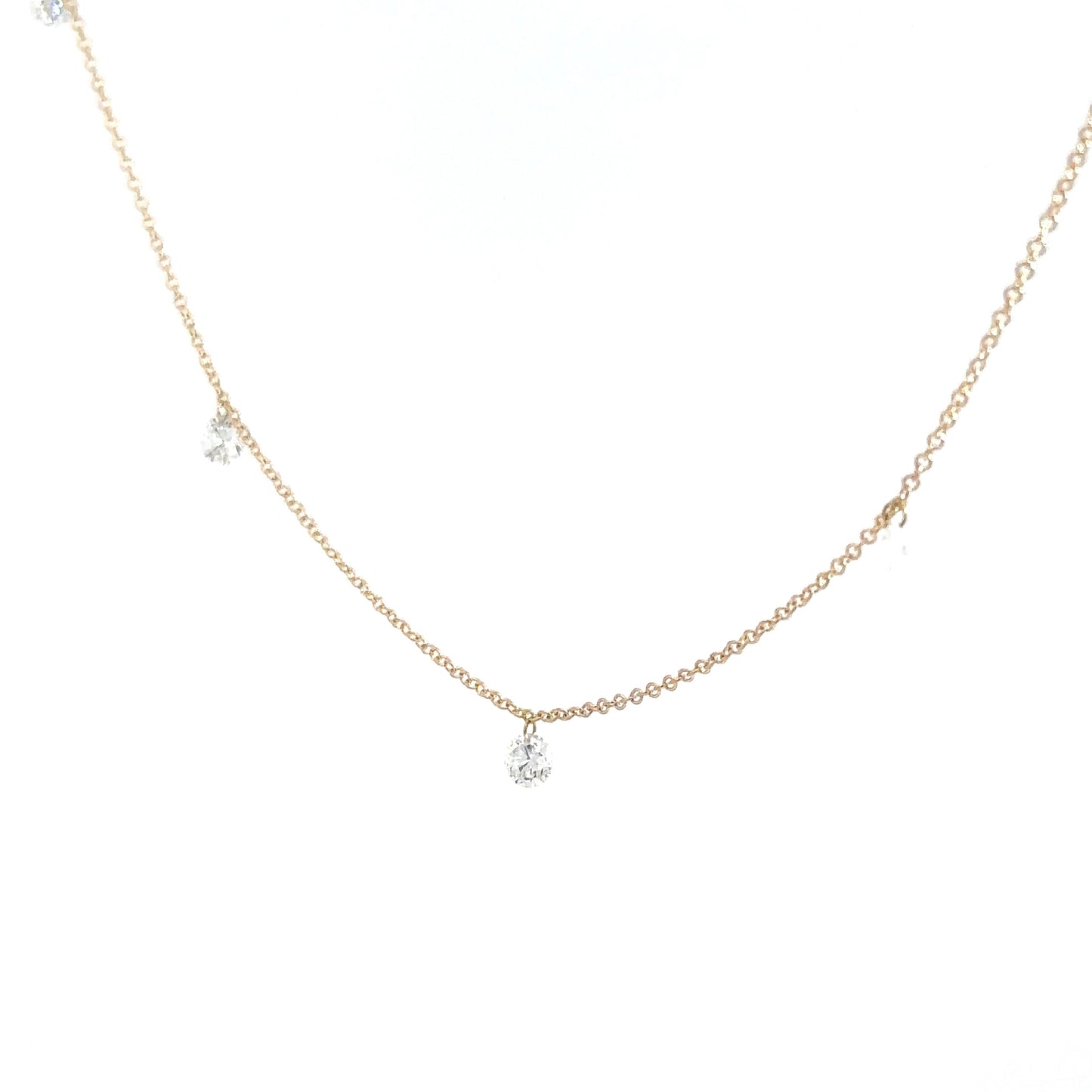 14k Yellow Gold Lab Grown Diamond Dancer Pendant 1cttw