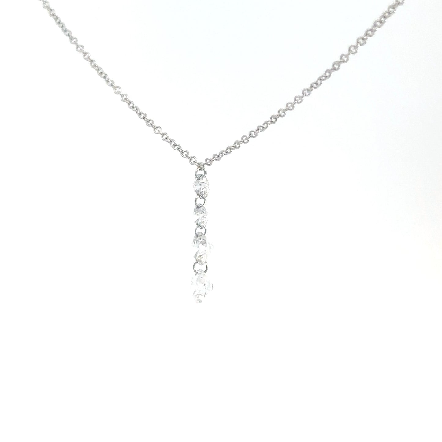 14k White Gold Lab Grown Diamond Pendant 1cttw