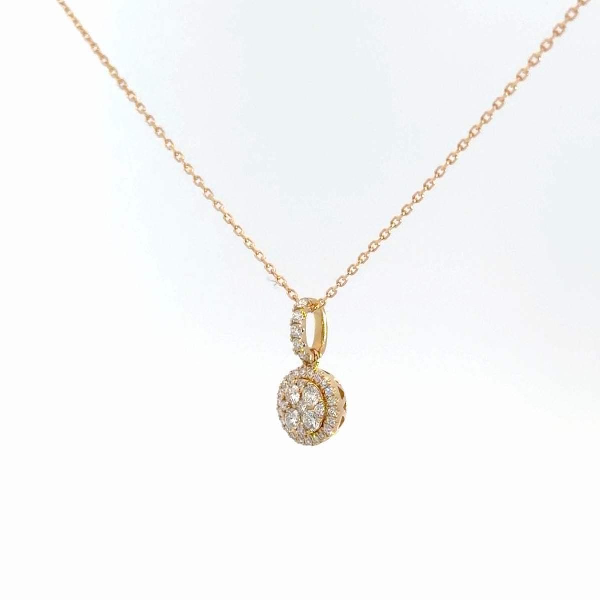 14k Yellow Gold Diamond Cluster 1/3cttw
