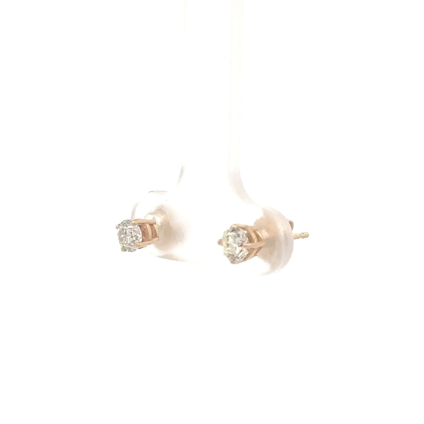 14k Yellow Gold Diamond Studs .50cttw