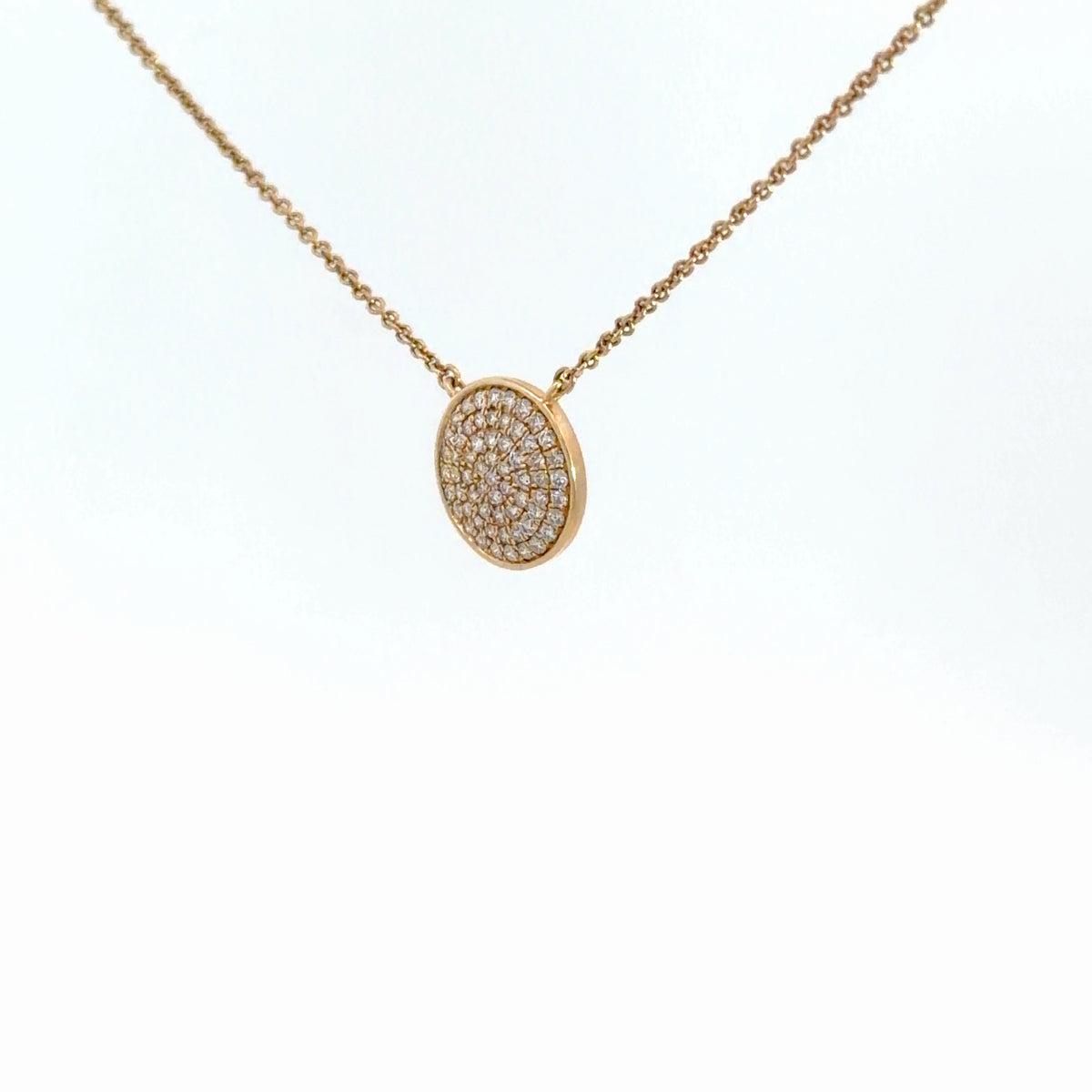 14k Yellow Gold Diamond Pave Pendant 1/3cttw