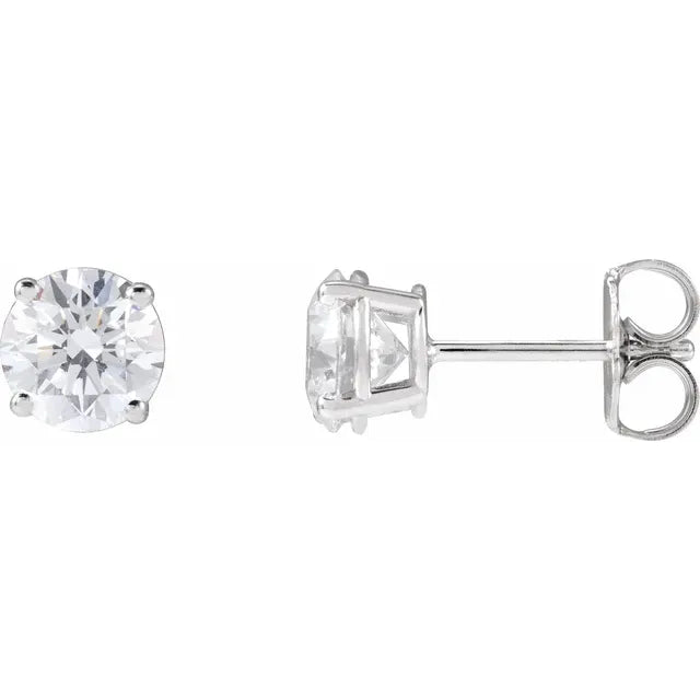 Lady's 14k White Gold 1.50cttw Lab Grown Diamond Studs