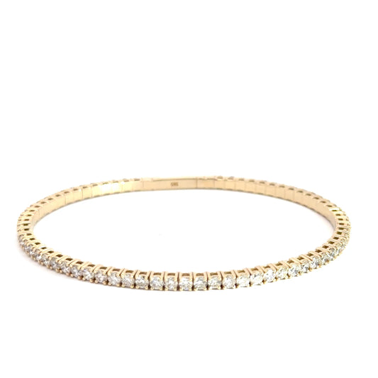 14ky Gold Flexi Bangle 3.85cttw