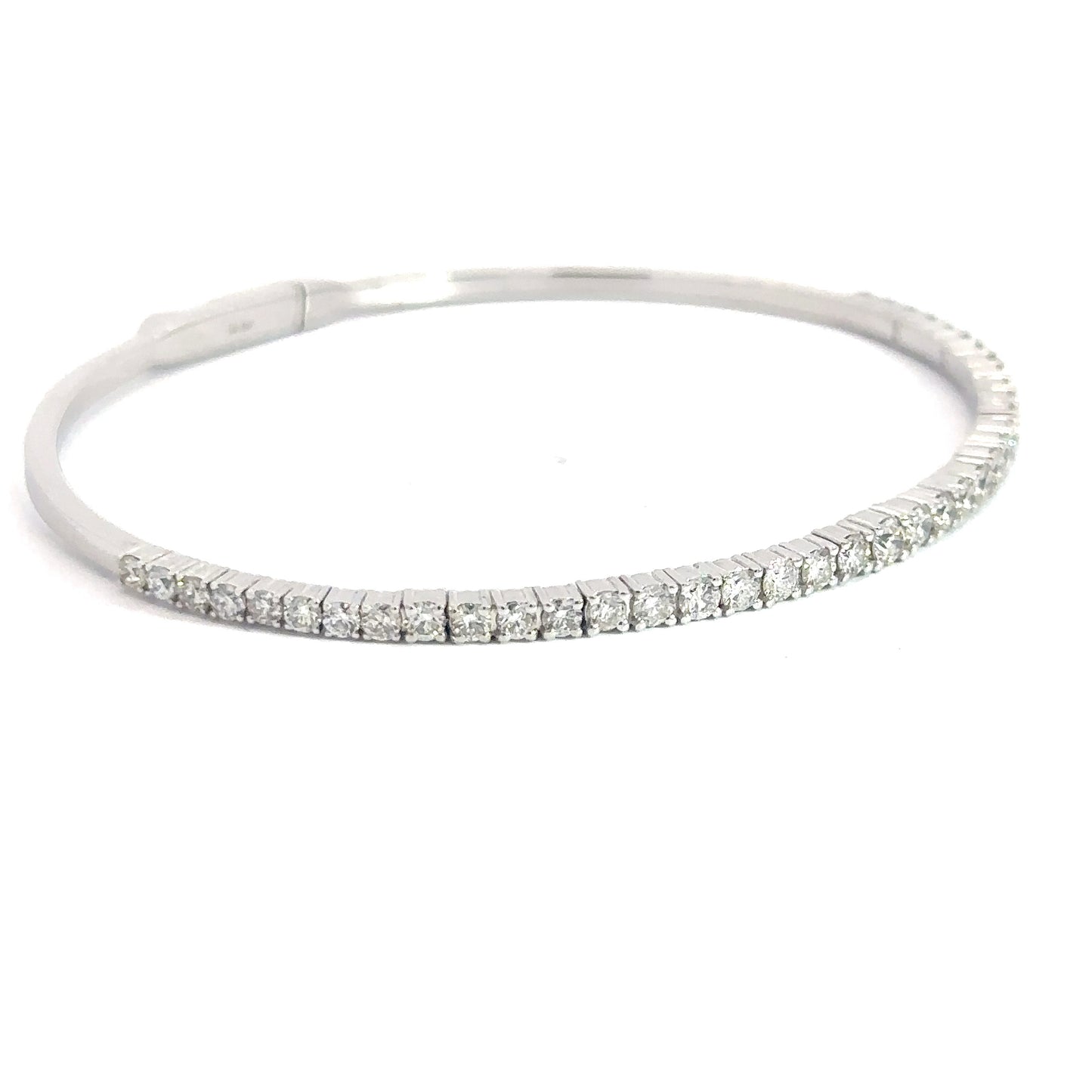 Lady's 14k White Gold Diamond Bracelet 1.67cttw