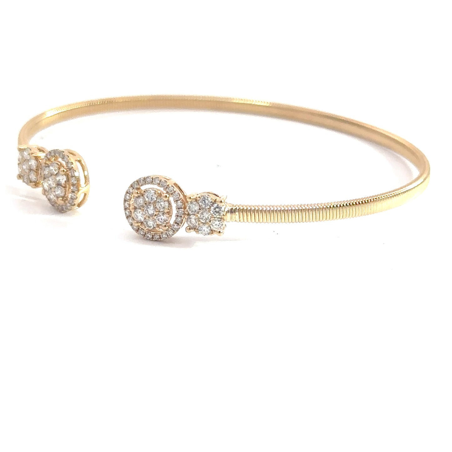 Lady's 14k Yellow Gold Diamond Cuff .80cttw