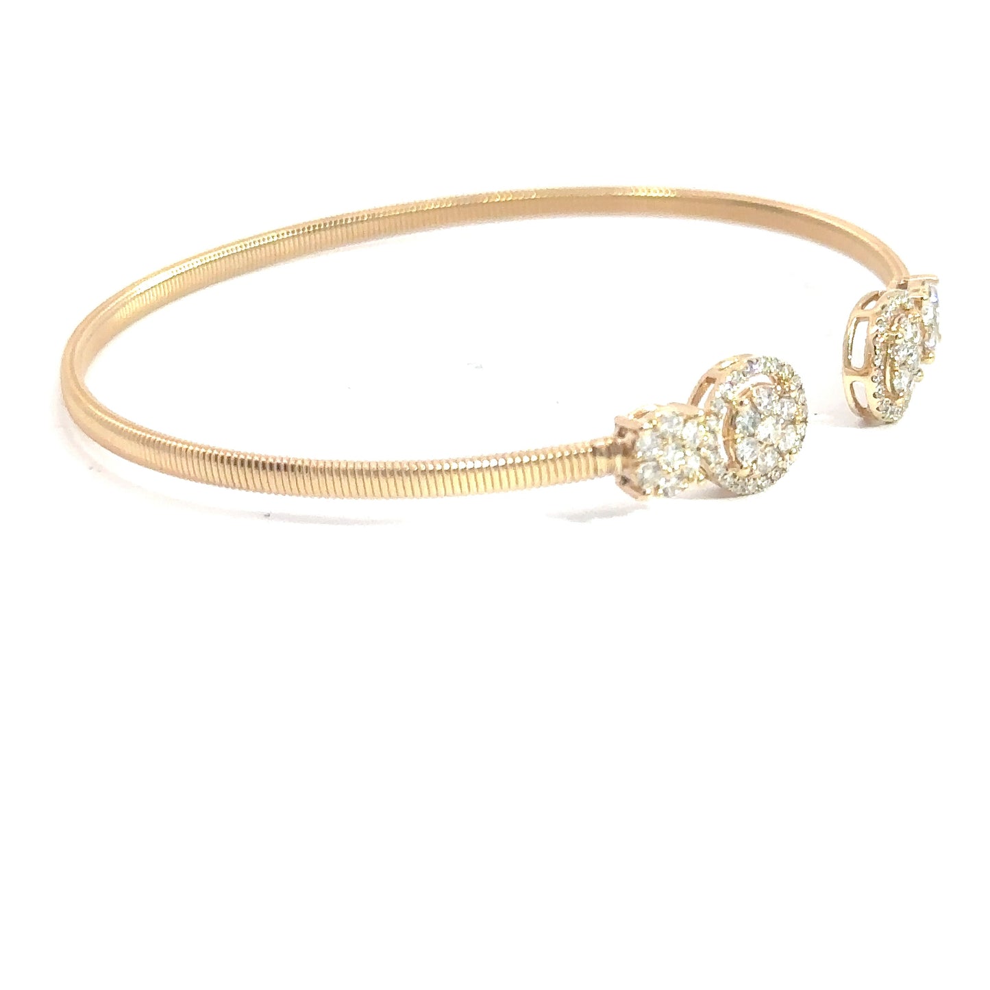 Lady's 14k Yellow Gold Diamond Cuff .80cttw