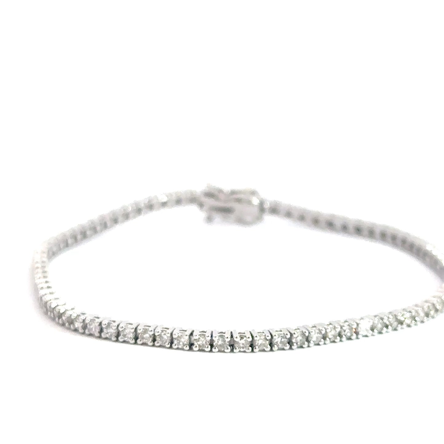 14k White Gold Diamond Tennis Bracelet 2.09cttw
