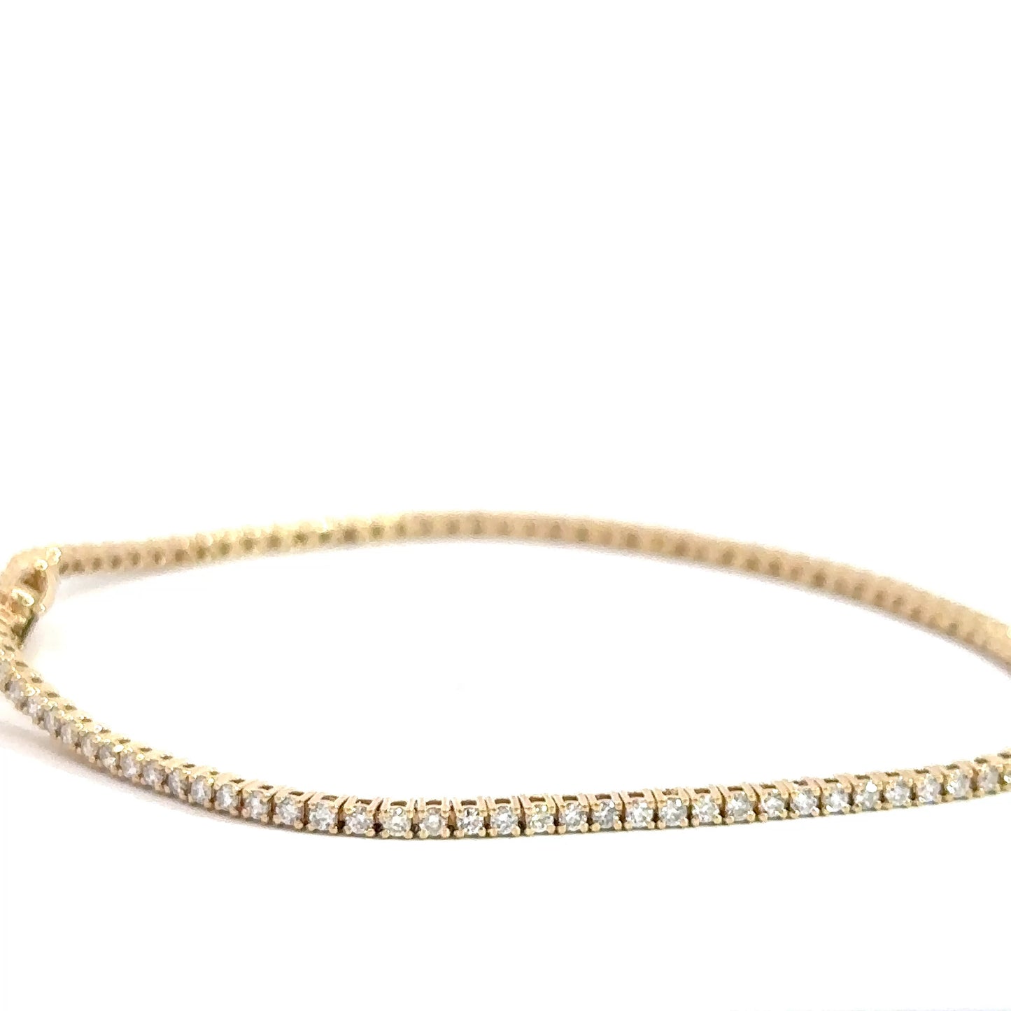 14k Yellow Gold Diamond Tennis Bracelet 1.22cttw