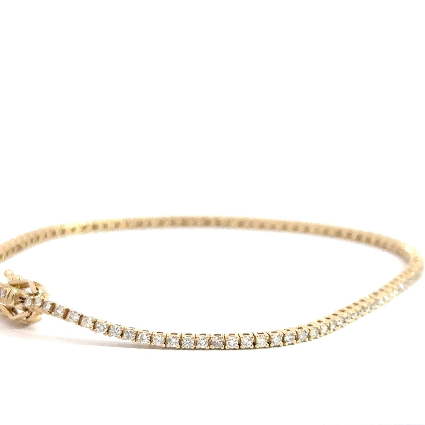 14k Yellow Gold Diamond Tennis Bracelet 1.22cttw