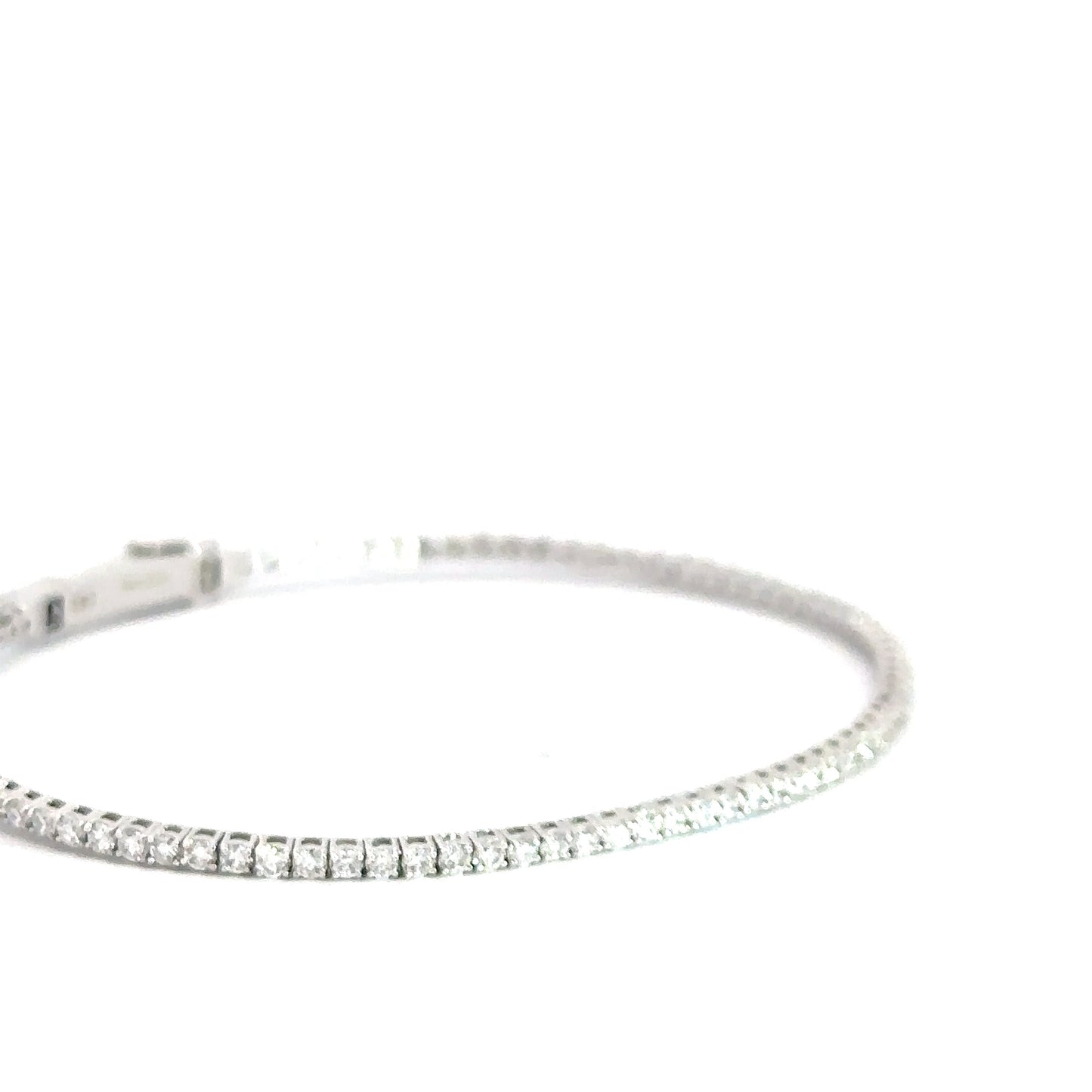 14k White Gold Lab Grown Diamond Flexi-Bangle 1.53cttw