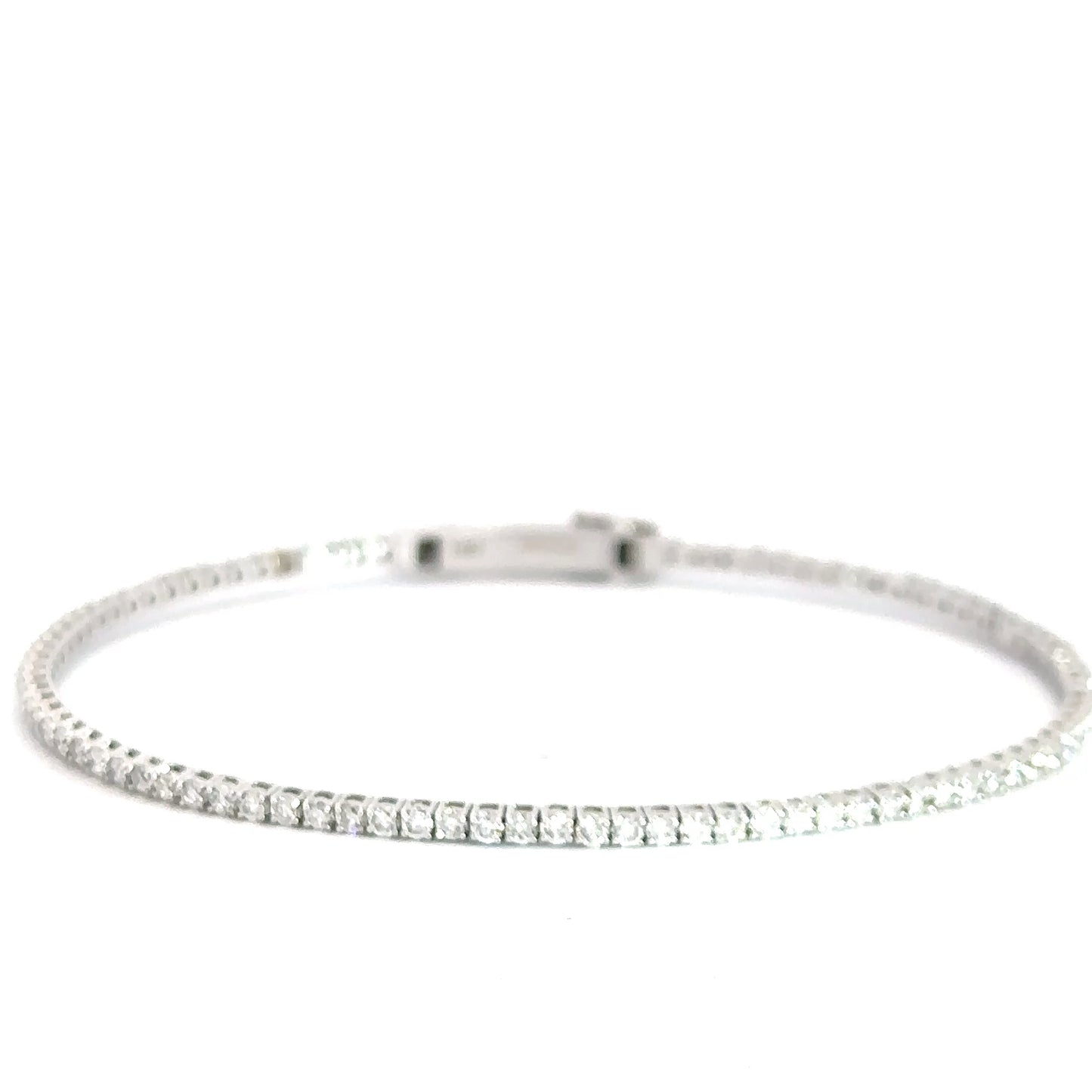14k White Gold Lab Grown Diamond Flexi-Bangle 1.53cttw