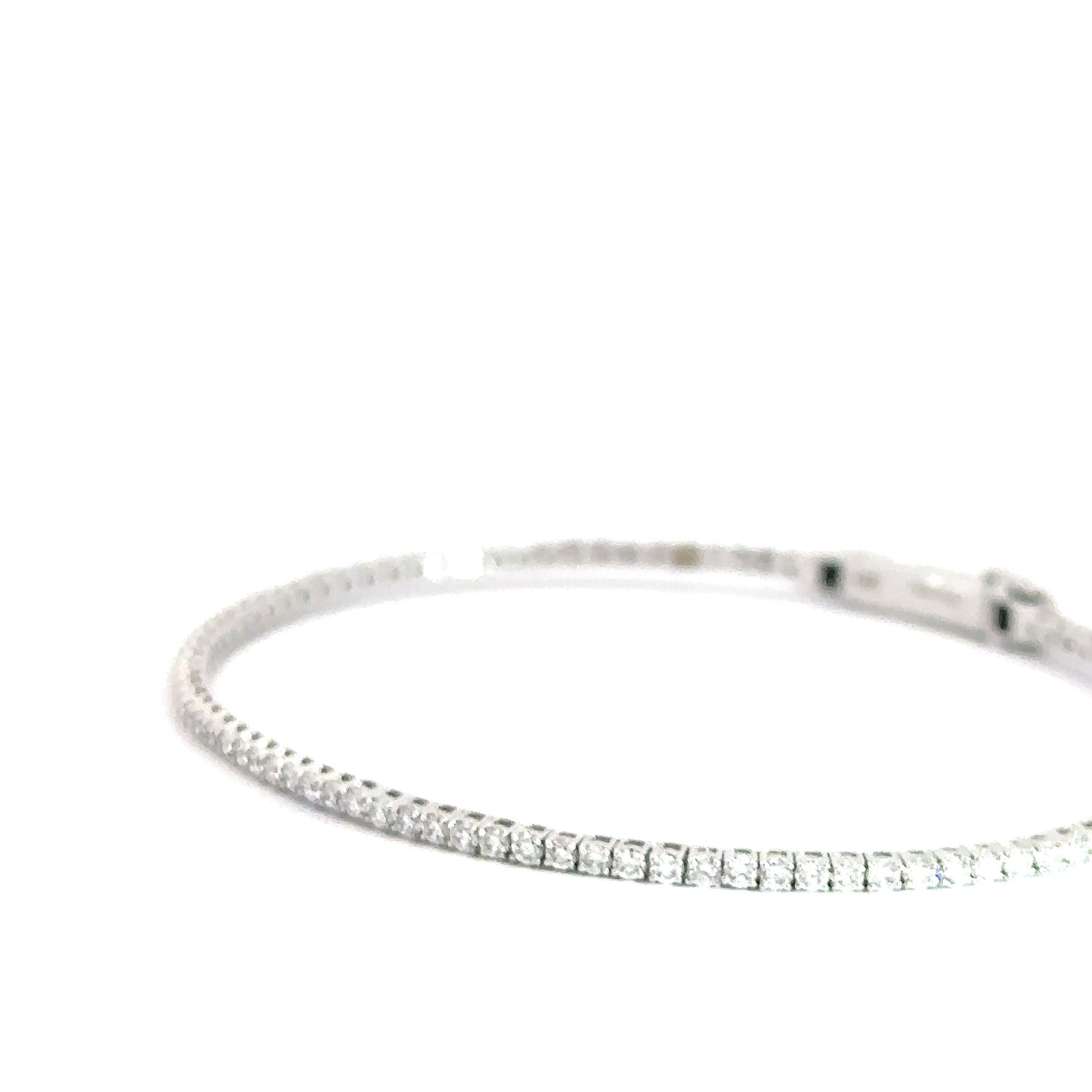 14k White Gold Lab Grown Diamond Flexi-Bangle 1.53cttw