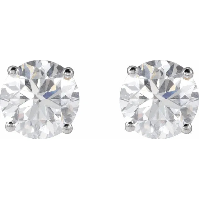 Lady's 14k White Gold 2cttw Lab Grown Diamond studs