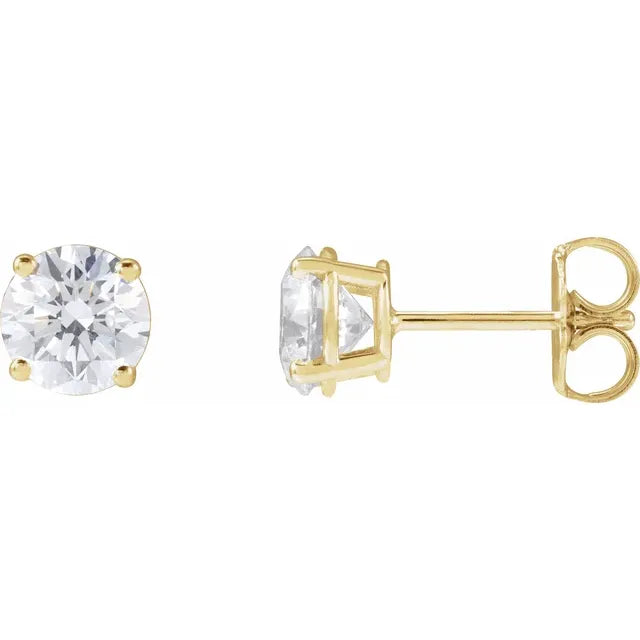 Lady's 14k Yellow Gold Lab Grown Diamond Studs 1.50cttw
